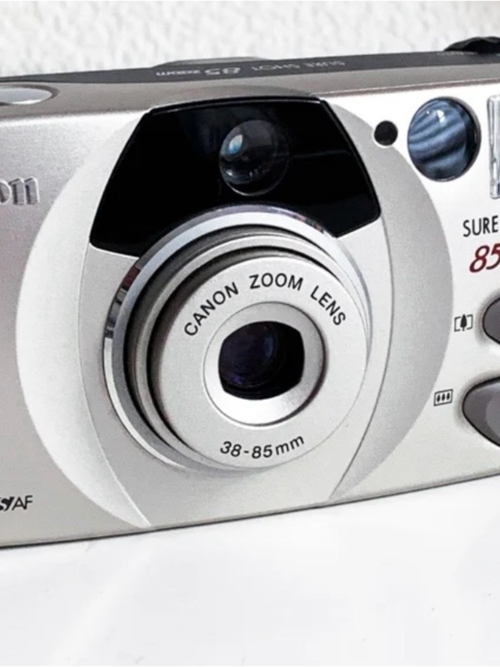 Canon Silver Point-and-Shoot Camera with 38-85mm Zoom